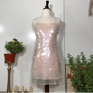 Armani Exchange Large Iridescent Sequin mini dress